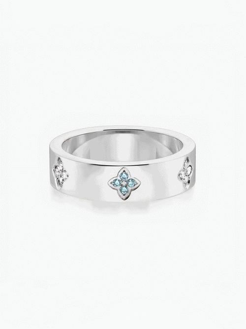 Eloise Birthstone Ring Silver