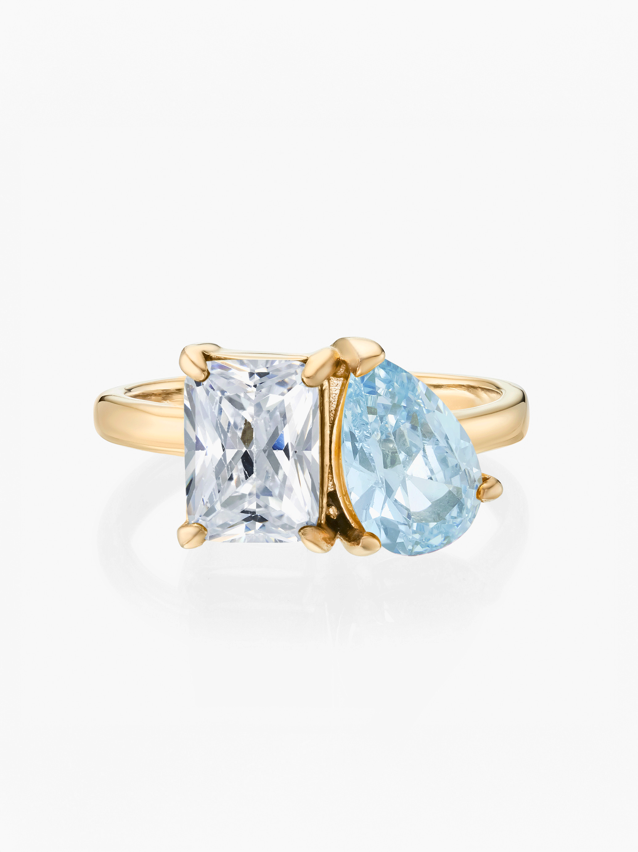 Toi Et Moi Birthstone Ring Gold